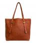 BOTTEGA VENETA（ボッテガベネタ）の古着「イントレチャート ハンドバッグ」｜オレンジ