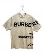 BURBERRY LONDONバーバリーロンドン）の古着「ホースフェリープリント コットンオーバーサイズTシャツ」｜ホワイト