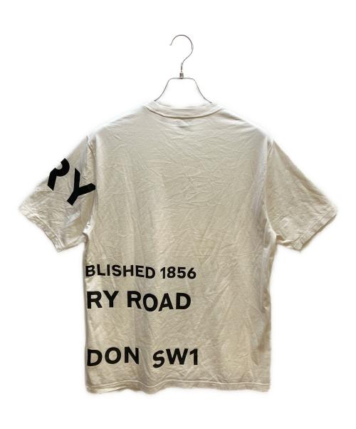 BURBERRY LONDON（バーバリーロンドン）BURBERRY LONDON (バーバリーロンドン) ホースフェリープリント コットンオーバーサイズTシャツ ホワイト サイズ:Sの古着・服飾アイテム
