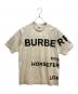 BURBERRY LONDON（バーバリーロンドン）の古着「ホースフェリープリント コットンオーバーサイズTシャツ」｜ホワイト