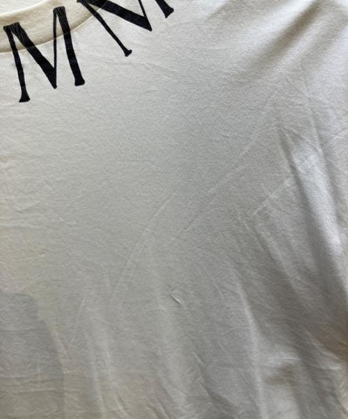 MM6 Maison Margiela（エムエムシックスメゾンマルジェラ）MM6 Maison Margiela (エムエムシックスメゾンマルジェラ) 長袖ロゴTシャツ ホワイト サイズ:Mの古着・服飾アイテム