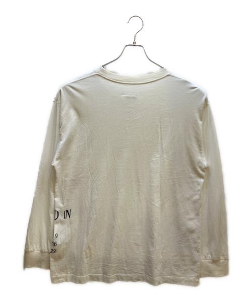 MM6 Maison Margiela（エムエムシックスメゾンマルジェラ）MM6 Maison Margiela (エムエムシックスメゾンマルジェラ) 長袖ロゴTシャツ ホワイト サイズ:Mの古着・服飾アイテム