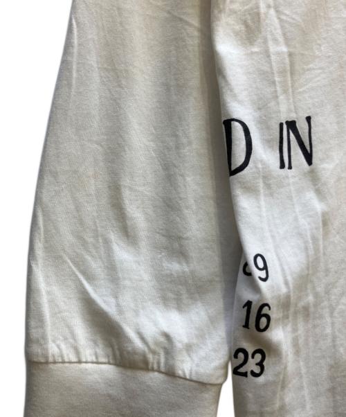 MM6 Maison Margiela（エムエムシックスメゾンマルジェラ）MM6 Maison Margiela (エムエムシックスメゾンマルジェラ) 長袖ロゴTシャツ ホワイト サイズ:Mの古着・服飾アイテム