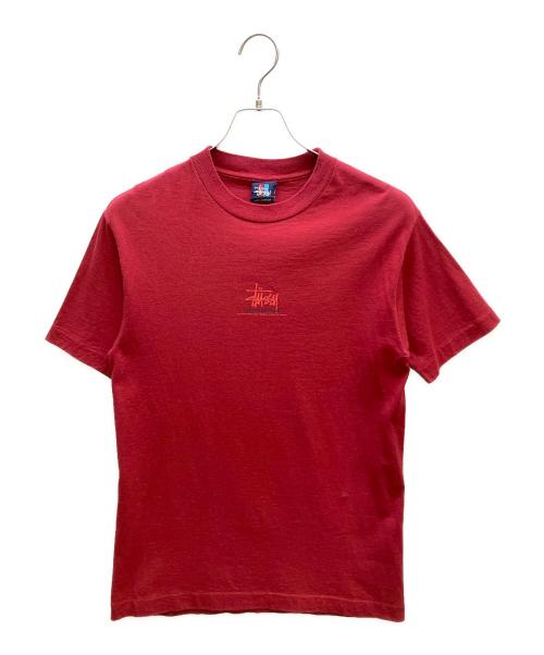 stussy（ステューシー）stussy (ステューシー) 半袖カットソー レッド サイズ:Mの古着・服飾アイテム