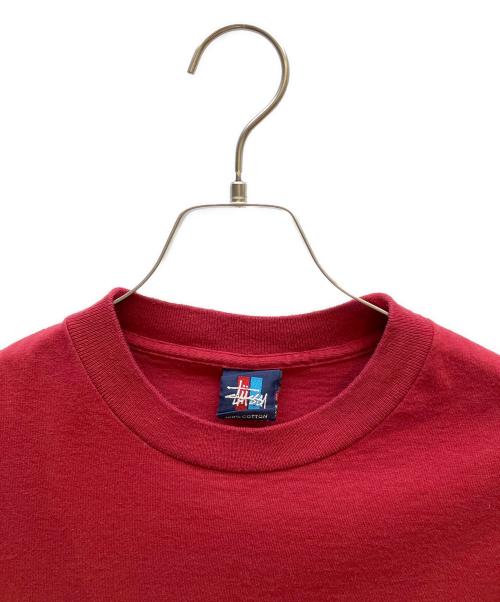 stussy（ステューシー）stussy (ステューシー) 半袖カットソー レッド サイズ:Mの古着・服飾アイテム