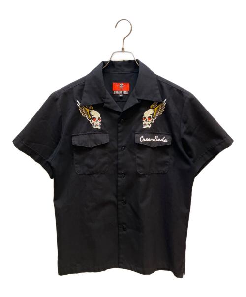CREAM SODA（クリームソーダ）CREAM SODA (クリームソーダ) ボーリングシャツ ブラック サイズ:Mの古着・服飾アイテム