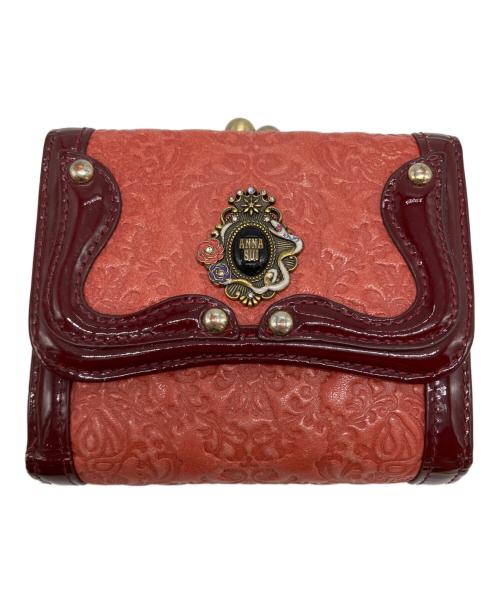 ANNA SUI（アナスイ）ANNA SUI (アナスイ) 3つ折り財布 ピンクの古着・服飾アイテム