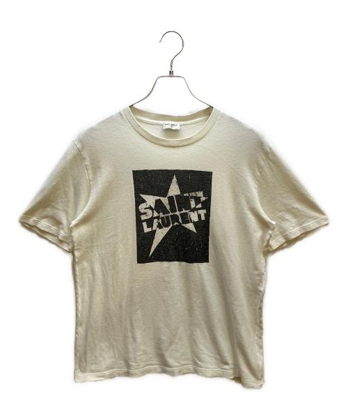 Saint Laurent Paris（サンローランパリ）Saint Laurent Paris (サンローランパリ) プリントTシャツ ホワイト サイズ:不明の古着・服飾アイテム