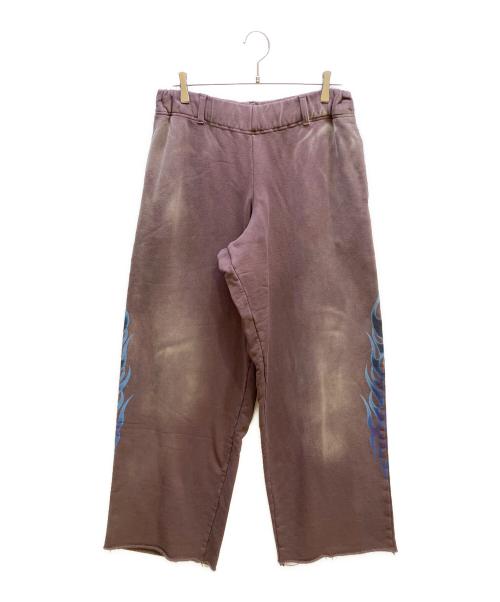 KAMIYA（カミヤ）KAMIYA (カミヤ) FIRE Distressed Sweat Pants（ファイア ディストレスト スウェットパンツ） ブラウン サイズ:Mの古着・服飾アイテム