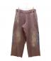 KAMIYA（カミヤ）の古着「FIRE Distressed Sweat Pants（ファイア ディストレスト スウェットパンツ）」｜ブラウン