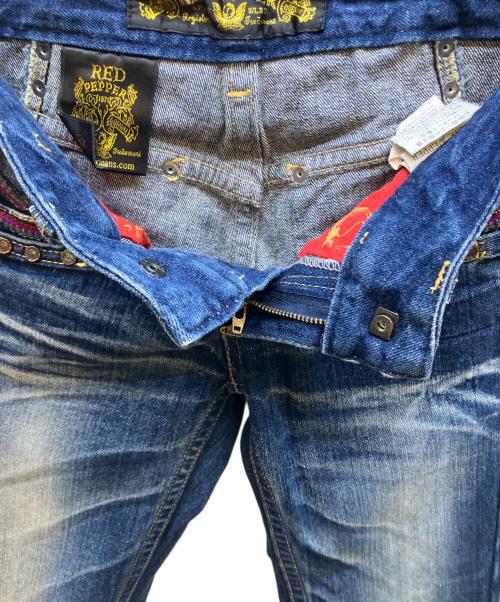 RED PEPPER（レッドペッパ）RED PEPPER (レッドペッパ) フレアデニムパンツ ネイビー サイズ:W25の古着・服飾アイテム