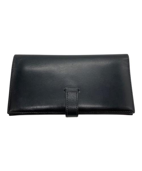 HERMES（エルメス）HERMES (エルメス) ペアン二つ折り長財布 ブラックの古着・服飾アイテム