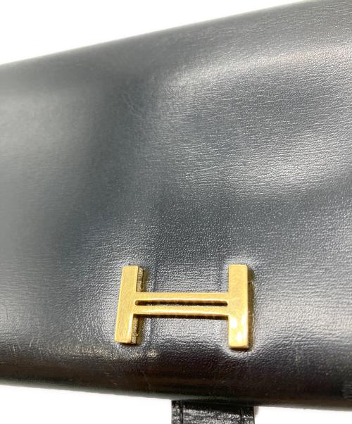 HERMES（エルメス）HERMES (エルメス) ペアン二つ折り長財布 ブラックの古着・服飾アイテム