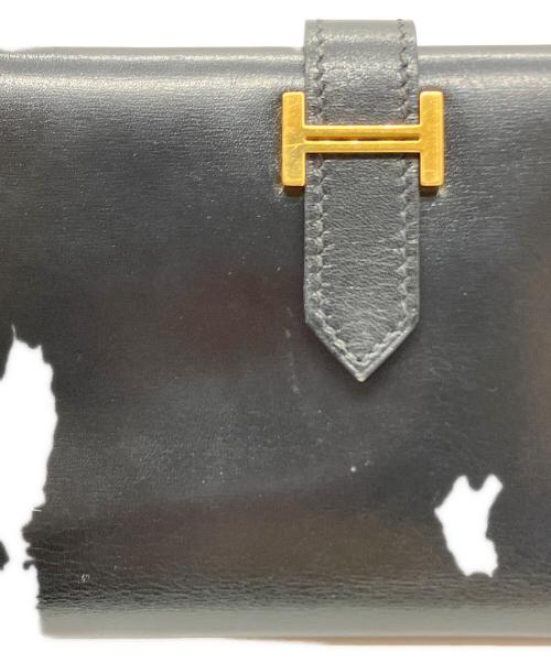 HERMES（エルメス）HERMES (エルメス) ペアン二つ折り長財布 ブラックの古着・服飾アイテム