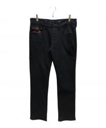 TRUE RELIGION（トゥルー レリジョン）の古着「Ricky Sn Flap 1/2" 32 Inseam- Embroidery（リッキー SN フラップ 1/2インチ 刺繍）」｜ブラック