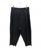 Y's….ワイズビー）の古着「WOOL TROPICAL SAROUEL PANTS」｜ブラック