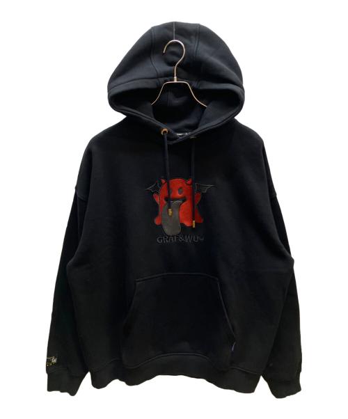 GRAF&WU（グラフアンドユー）GRAF&WU (グラフアンドユー) プルオーバーパーカー ブラック サイズ:XLの古着・服飾アイテム