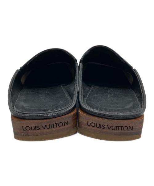 LOUIS VUITTON（ルイ ヴィトン）LOUIS VUITTON (ルイ ヴィトン) レザーミュール ブラック サイズ:8の古着・服飾アイテム