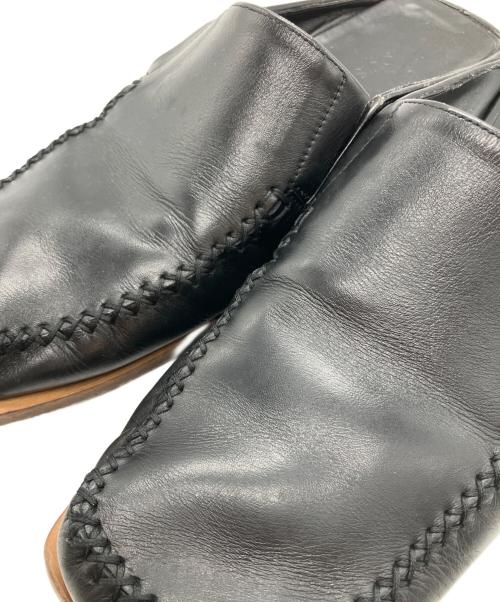 LOUIS VUITTON（ルイ ヴィトン）LOUIS VUITTON (ルイ ヴィトン) レザーミュール ブラック サイズ:8の古着・服飾アイテム