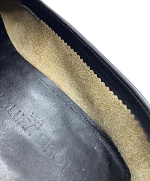 LOUIS VUITTON（ルイ ヴィトン）LOUIS VUITTON (ルイ ヴィトン) スクエアトゥーレザーローファー ブラック サイズ:9の古着・服飾アイテム