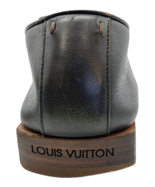 LOUIS VUITTON（ルイ ヴィトン）LOUIS VUITTON (ルイ ヴィトン) スクエアトゥーレザーローファー ブラック サイズ:9の古着・服飾アイテム