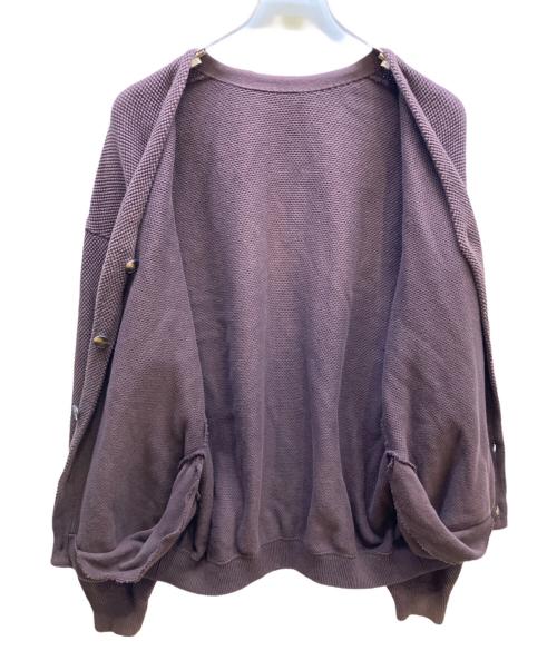 crepuscule（クレプスキュール）crepuscule (クレプスキュール) 鹿の子Vネックカーディガン ブラウン サイズ:１の古着・服飾アイテム