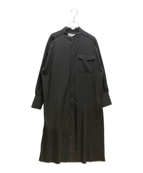 SUM1 STYLE（スミスタイル）SUM1 STYLE (スミスタイル) ポケット付きランダムプリーツワンピース ブラック サイズ:FREEの古着・服飾アイテム