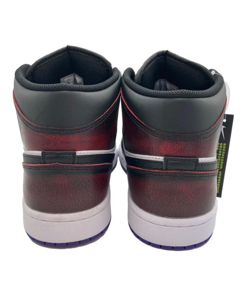 NIKE（ナイキ）NIKE (ナイキ) AIR JORDAN MID SE（ナイキ エア ジョーダン 1 ミッド SE） ブラック×イエロー×パープル サイズ:27ｃｍの古着・服飾アイテム