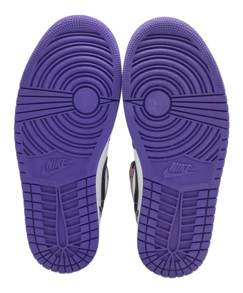 NIKE（ナイキ）NIKE (ナイキ) AIR JORDAN MID SE（ナイキ エア ジョーダン 1 ミッド SE） ブラック×イエロー×パープル サイズ:27ｃｍの古着・服飾アイテム