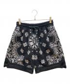 askyurselfアスクユアセルフ）の古着「Paisley Print Shorts（ペイズリープリントショーツ）」｜ブラック