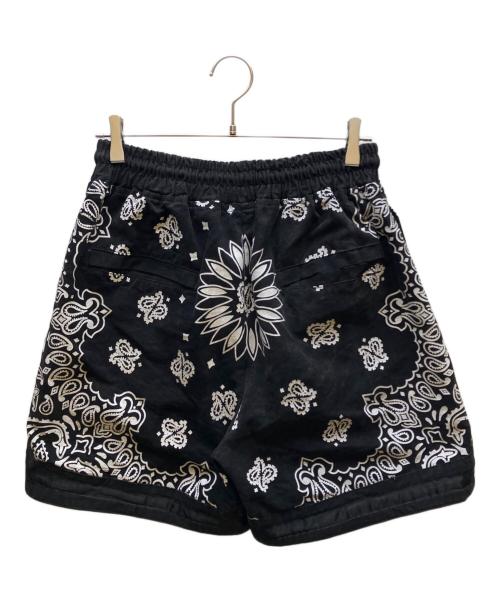 askyurself（アスクユアセルフ）askyurself (アスクユアセルフ) Paisley Print Shorts（ペイズリープリントショーツ） ブラック サイズ:Mの古着・服飾アイテム
