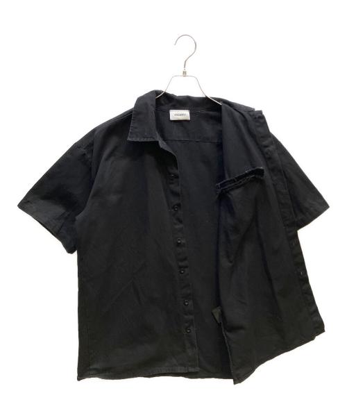 askyurself（アスクユアセルフ）askyurself (アスクユアセルフ) 半袖シャツ ブラック サイズ:Mの古着・服飾アイテム