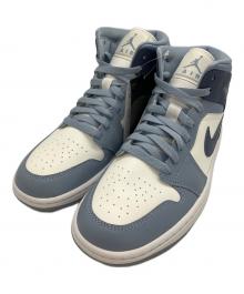 NIKE（ナイキ）の古着「AIR JORDAN1 Mid "White/Diffused Blue"（エアジョーダン1 ミッド "ホワイト/ディフューズドブルー"）」｜スカイブルー