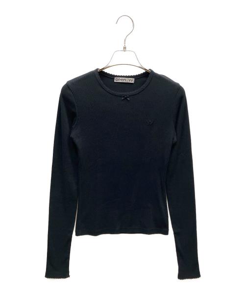 OPEN YY（オープンワイワイ）OPEN YY (オープンワイワイ) 長袖カットソー ブラック サイズ:Mの古着・服飾アイテム