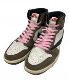 NIKE×Travis Scottナイキ×トラヴィススコット）の古着「Air Jordan 1 Retro High OG TS SP "Sail/Dark Mocha"」｜ホワイト×ブラウン