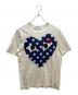 PLAY COMME des GARCONS（プレイコムデギャルソン）の古着「ネイビーポルカドットビッグハートTee」｜ホワイト