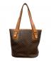CELINE (セリーヌ) マカダム トートバッグ ブラウン：25000円