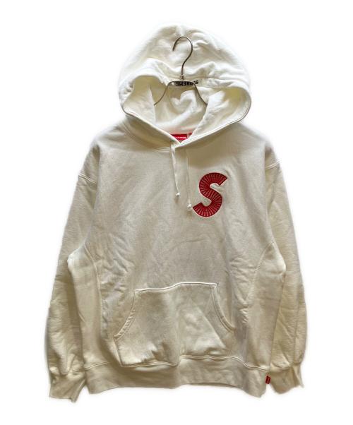 SUPREME（シュプリーム）SUPREME (シュプリーム) S logo hooded sweatshirt ホワイト サイズ:Mの古着・服飾アイテム