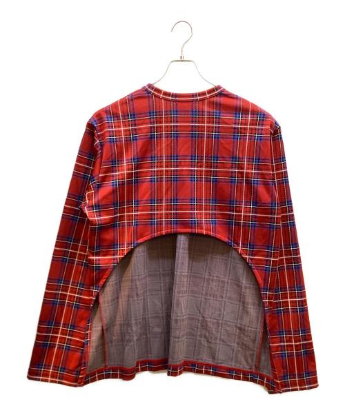 COMME des GARCONS HOMME PLUS（コムデギャルソンオムプリュス）COMME des GARCONS HOMME PLUS (コムデギャルソンオムプリュス) 長袖カットソー レッド サイズ:Lの古着・服飾アイテム