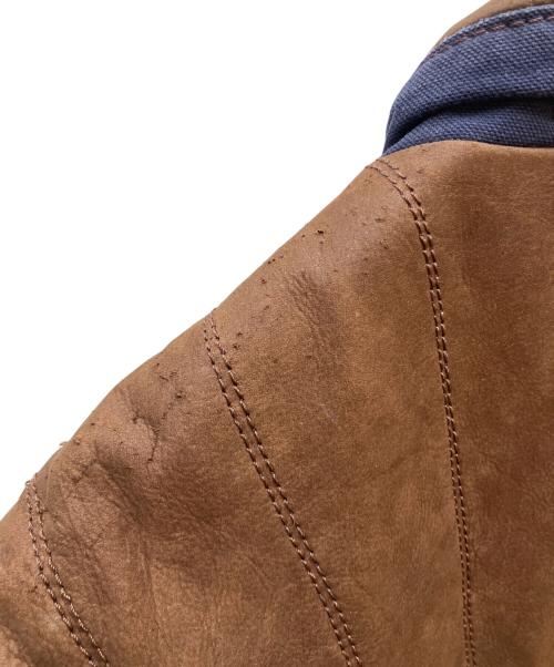RUGGED CHOICE（ラグドチョイス）RUGGED CHOICE (ラグドチョイス) レザー切替ジャケット ネイビー×ブラウン サイズ:Mの古着・服飾アイテム