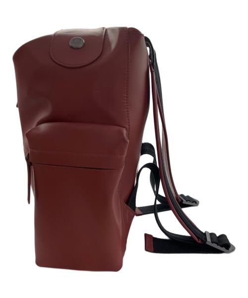 HUNTER（ハンター）HUNTER (ハンター) ORIGINAL MEDIUM TOPCLIP BACKPACK RUBBERISED LEATHER レッドの古着・服飾アイテム