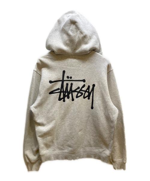 stussy（ステューシー）stussy (ステューシー) プルオーバーパーカー グレー サイズ:Mの古着・服飾アイテム