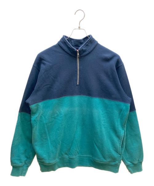 SUPREME（シュプリーム）SUPREME (シュプリーム) 2トーンリフレクティブハーフジップスウェット ブルー×グリーン サイズ:XLの古着・服飾アイテム