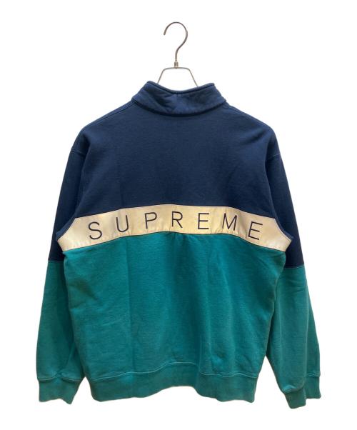SUPREME（シュプリーム）SUPREME (シュプリーム) 2トーンリフレクティブハーフジップスウェット ブルー×グリーン サイズ:XLの古着・服飾アイテム