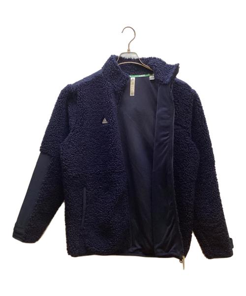adidas GOLF（アディダスゴルフ）adidas GOLF (アディダスゴルフ) PLAY GREEN ボアフリース 長袖フルジップジャケット ネイビー サイズ:Lの古着・服飾アイテム