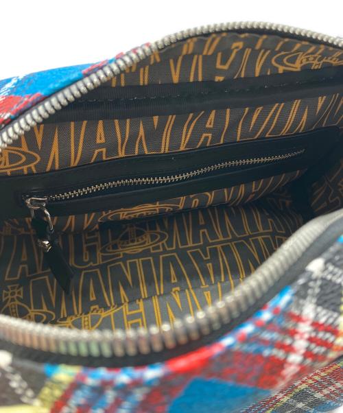 Vivienne Westwood（ヴィヴィアンウエストウッド）Vivienne Westwood (ヴィヴィアンウエストウッド) 2WAYバッグ ブルー×レッドの古着・服飾アイテム