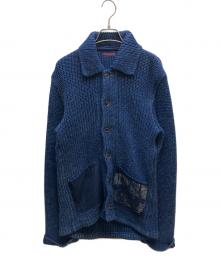 BLUE BLUE（ブルーブルー）の古着「圧縮ニットジャケット」｜ネイビー