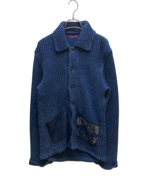 BLUE BLUE（ブルーブルー）BLUE BLUE (ブルーブルー) 圧縮ニットジャケット ネイビー サイズ:1の古着・服飾アイテム