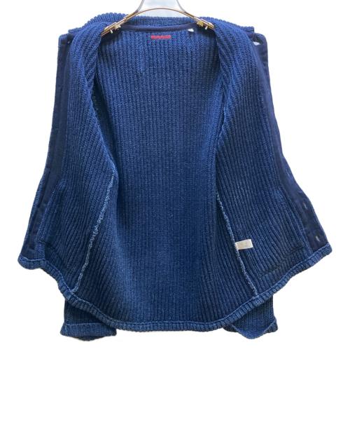 BLUE BLUE（ブルーブルー）BLUE BLUE (ブルーブルー) 圧縮ニットジャケット ネイビー サイズ:1の古着・服飾アイテム