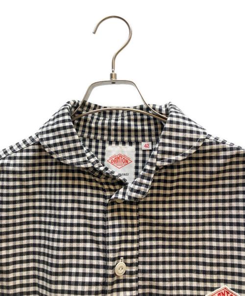 DANTON（ダントン）DANTON (ダントン) 丸衿ギンガムシャツ グレー サイズ:42の古着・服飾アイテム